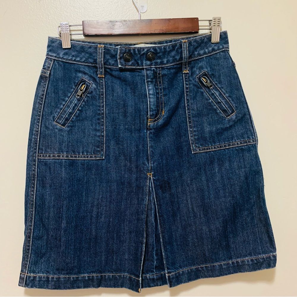 Vintage Y2K Gap denim mini skirt kick pleat size 1